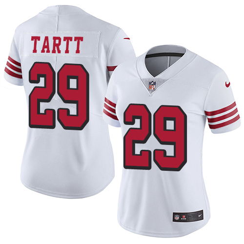 San Francisco 49ers Limited White Women Jaquiski Tartt NFL Jersey #29 Rush Vapor Untouchable->san francisco 49ers->NFL Jersey